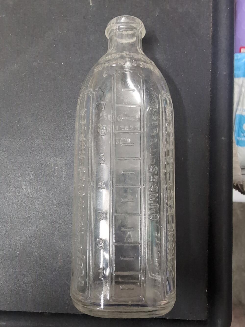 Antique 1922 Design Reg 1926 Richards Glass Co The RIGO Baby Nursing Bottle